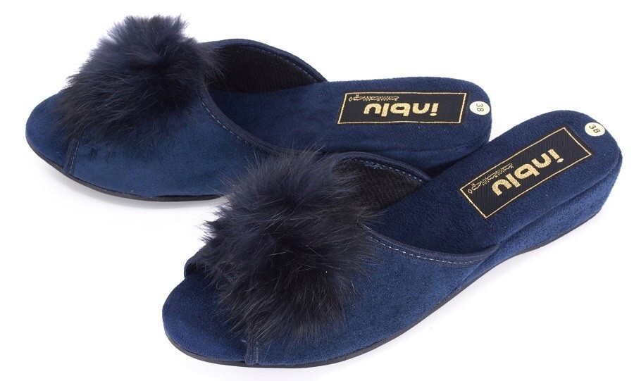 

Женские тапочки Inblu RR-7S синие пушки, 40р.