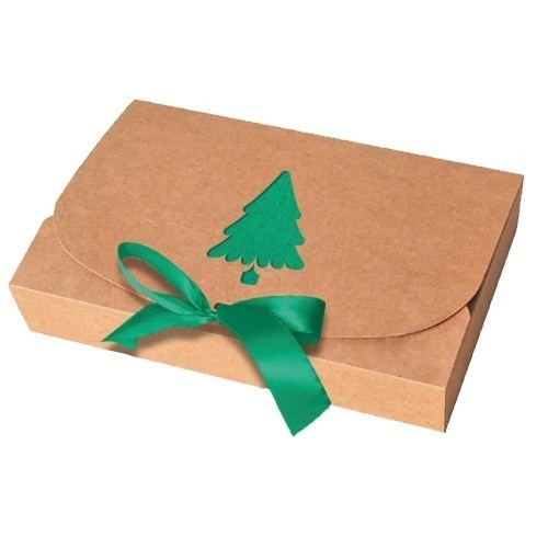

Подарочная коробка Кукумбер Новогодняя упаковка из крафта Елка Набор 10 шт