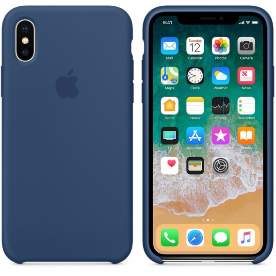 

Чехол Silicone Case (AAA) для Apple iPhone X (5.8") / XS (5.8") (Темно-синий)