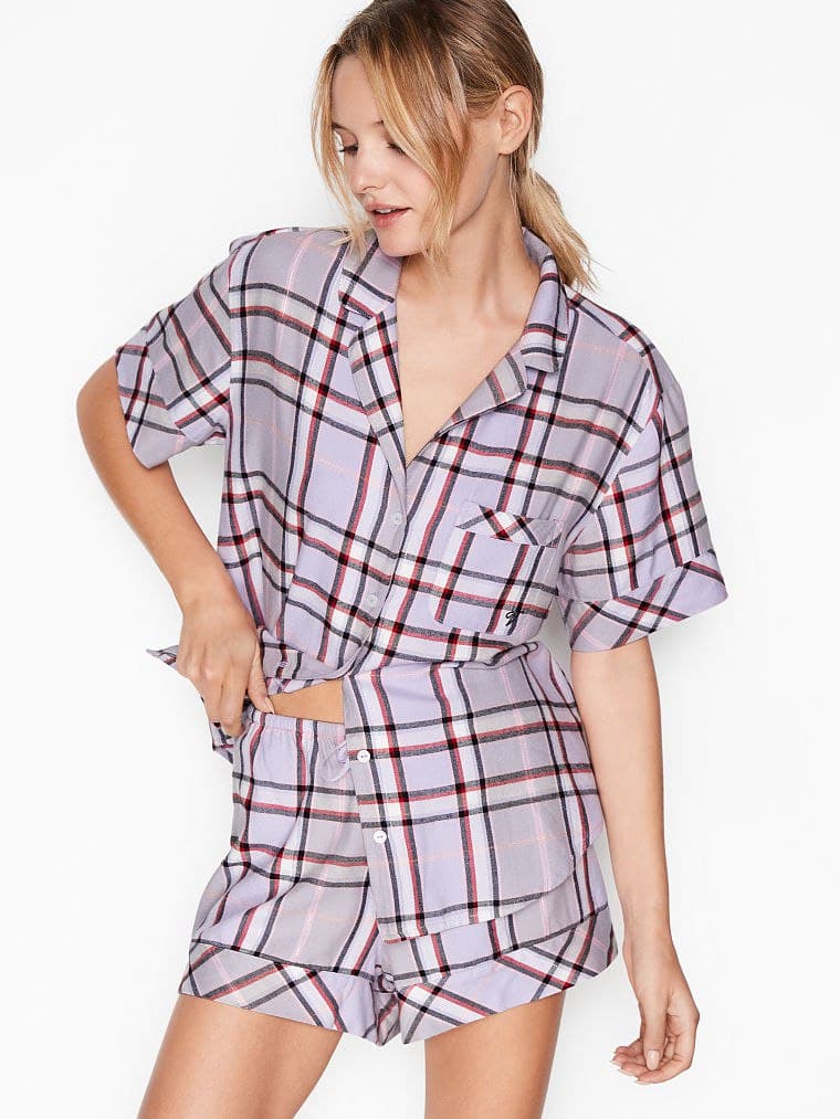 

Пижама Victoria's Secret 670480330 M Серый/Фиолетовый
