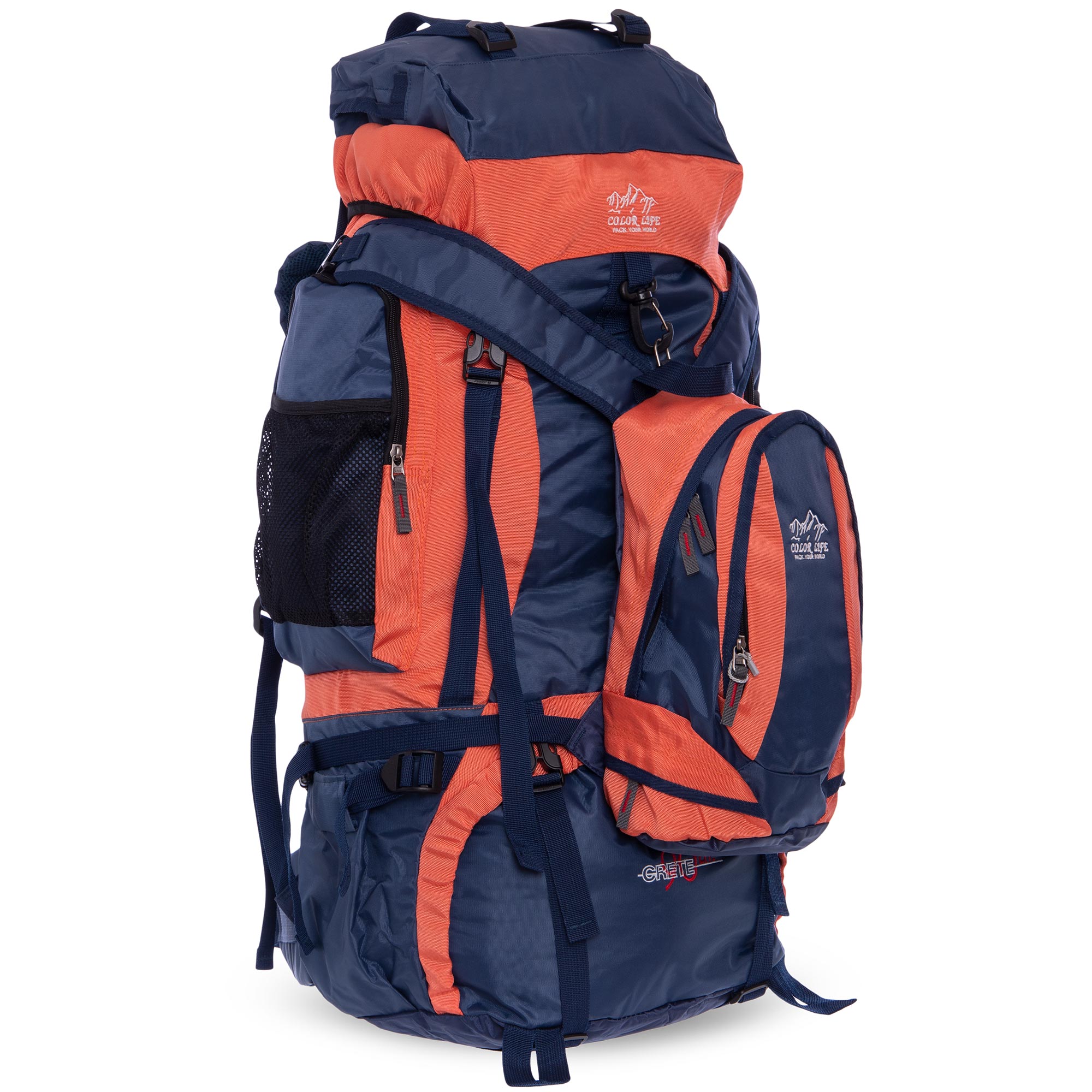 

Туристический рюкзак-трансформер 2в1 V-95л COLOR LIFE blue-orange 159