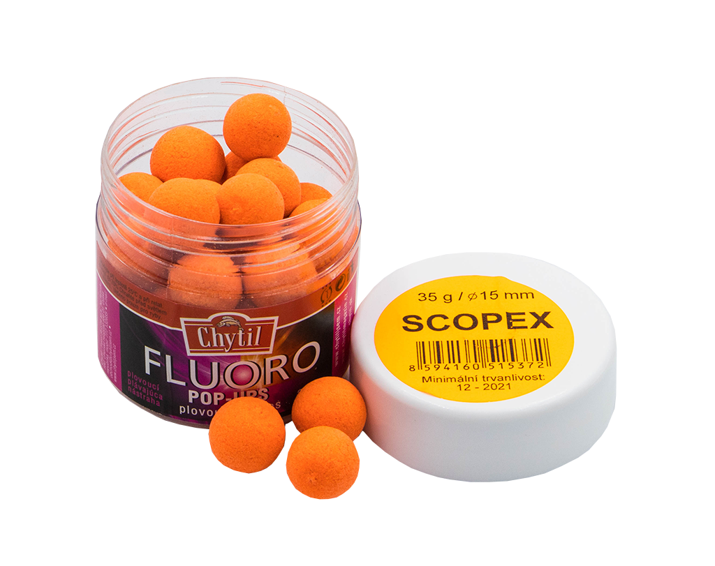 

Бойлы Chytil Fluoro Pop-Up Scopex 15 мм 35 гр (FPU15/SCO)