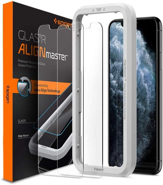 

Защитное стекло Spigen для iPhone 11 Pro/XS/X AlignMaster Glas tR 2 pack