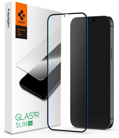 

Защитное стекло Spigen для Apple iPhone 12 Pro Max FC Black HD , Clear