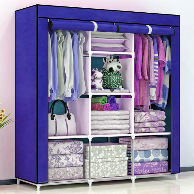 

Складной тканевый шкаф Storage Wardrobe 88130 Синий