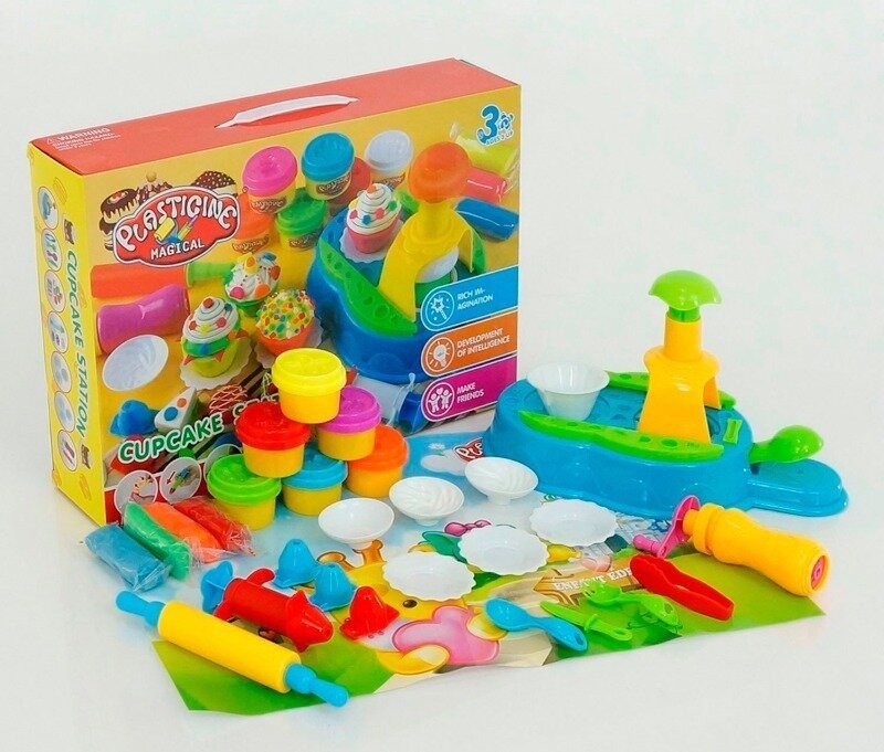 

Детский игровой развивающий набор для творчества Cupcake Station Okto с инструментами для девочки и мальчика 35х26х16см MK0433