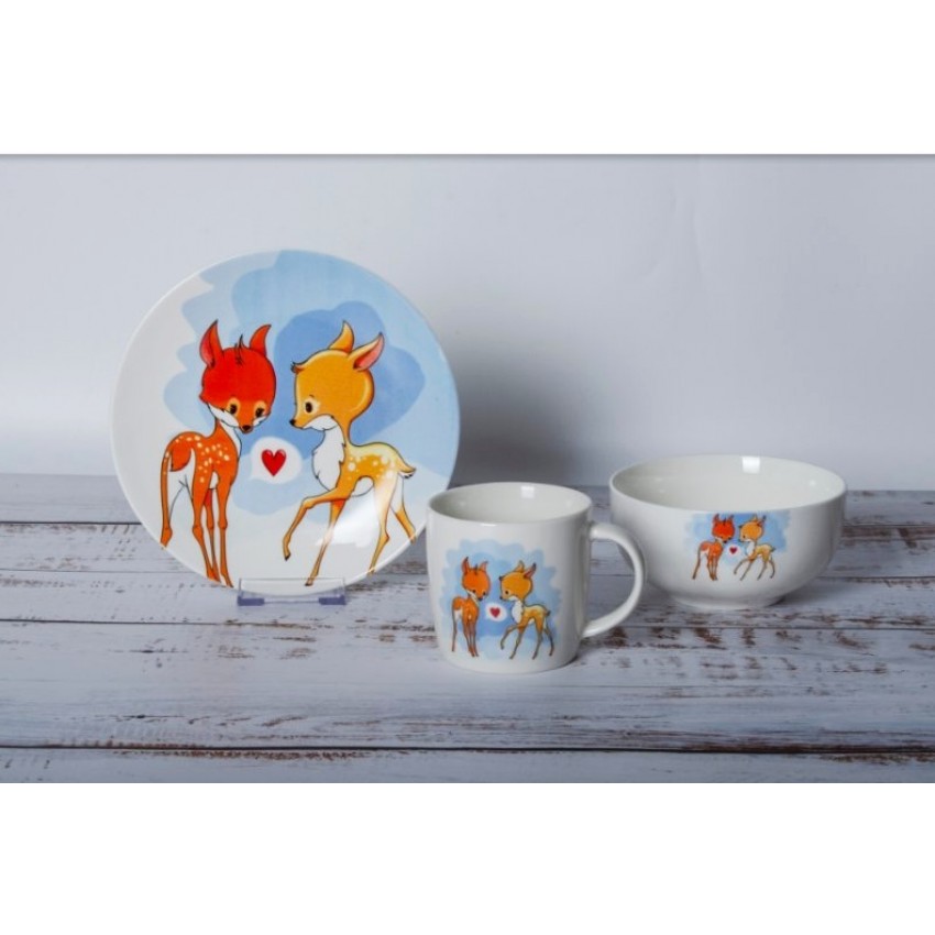 

Детский набор столовой посуды Bembi Loves 3 предмета Milika M0690-KS-2001