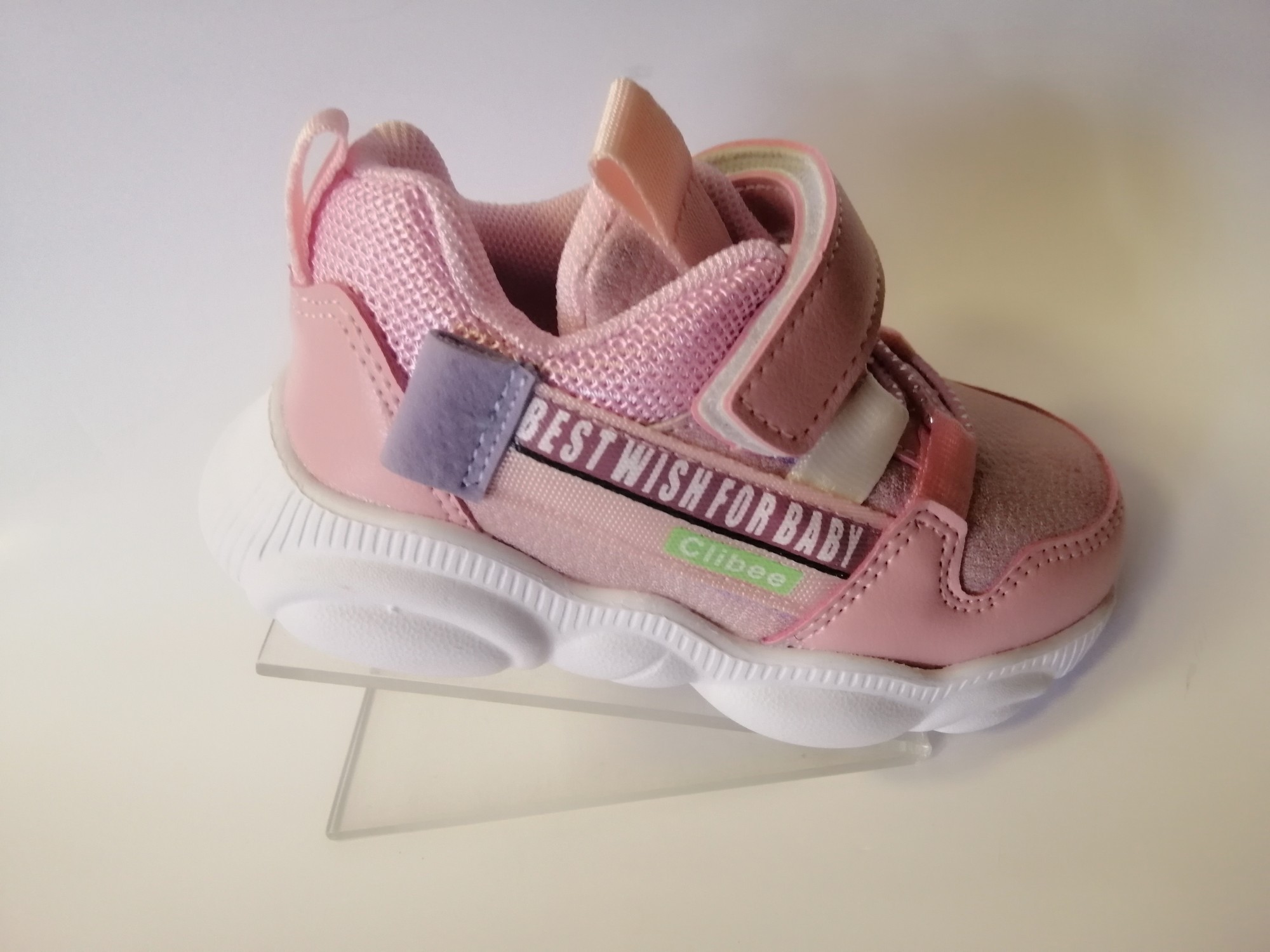 

Кроссовки для девочки Clibee 102 pink розовые р. 22-13,5 см