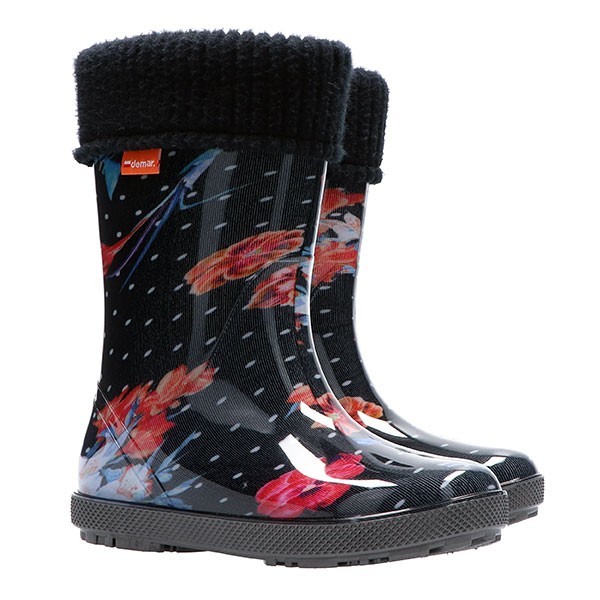 

Детские сапоги для девочки DEMAR HAWAI PRINT 0049 АМ (kwiaty) р.24/25
