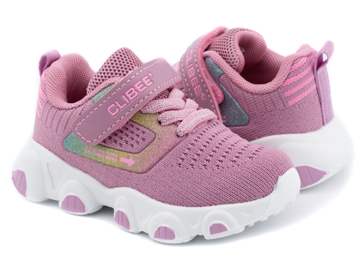 

Кроссовки для девочки Clibee 985 F pink розовые р. 22-13,5 см