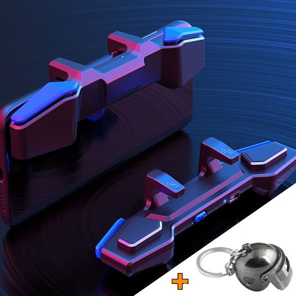 

Игровые контроллеры с макросами стрельбы Marpiel AK01 (геймпад триггеры курки для смартфона для PUBG) + брелок шлем 3 уровня
