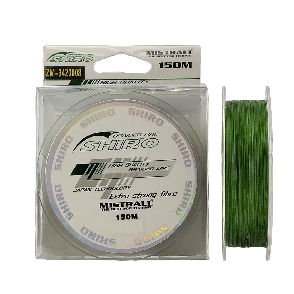 

Шнур MISTRALL SHIRO BL GREEN 0,08мм 4,35кг 150м