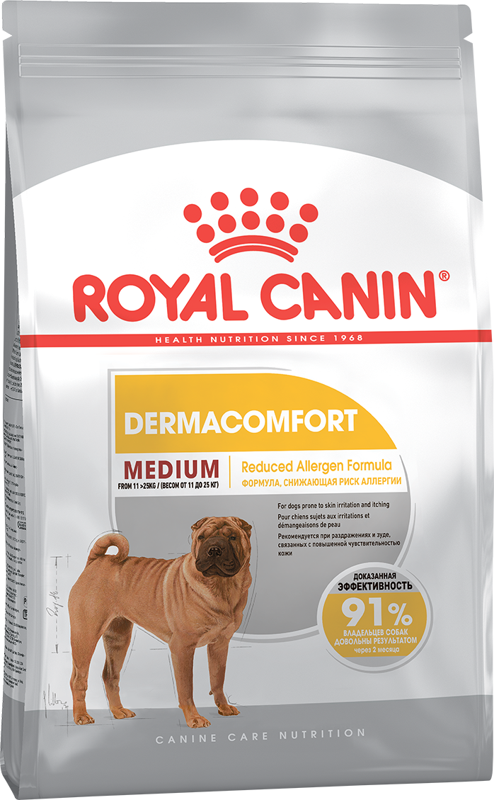 

Сухой корм для собак Royal Canin Medium Dermacomfort 3 кг