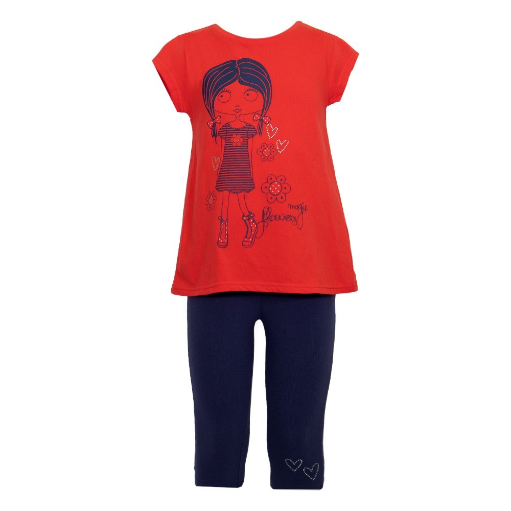 

Костюм: Туника с леггинсами Losan Kids girls (416-8025AD/509) Красный с синим 2 Years-92 см