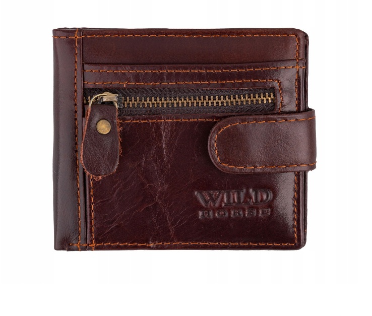 

Кошелек кожаный мужской Wild Horse 9.5 х 11 х 2 см, коричневый
