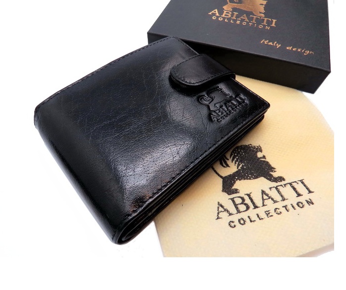 

Кошелёк кожаный мужской Abiatti, черный, 9 х 12 см