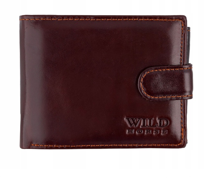 

Кожаный мужской кошелёк Wild Horse 9.5 х 12.5 х 2 см, коричневый
