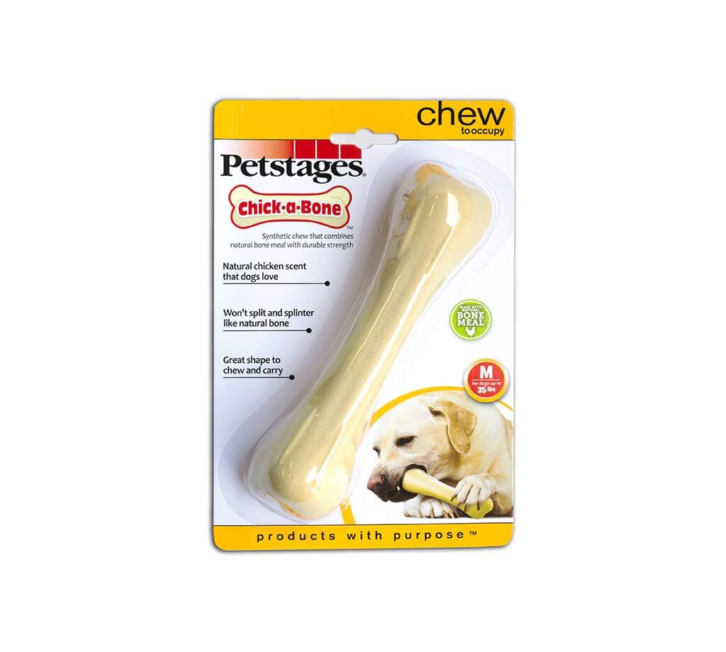 

Резиновая игрушка для собак Petstages Chick A Bone с костной мукой, 17см