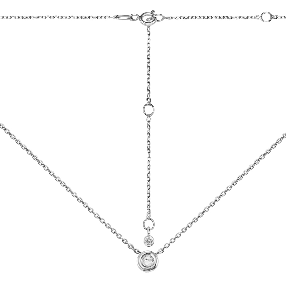 

Колье из белого золота с кристаллом Swarovski 000134045 40 размера