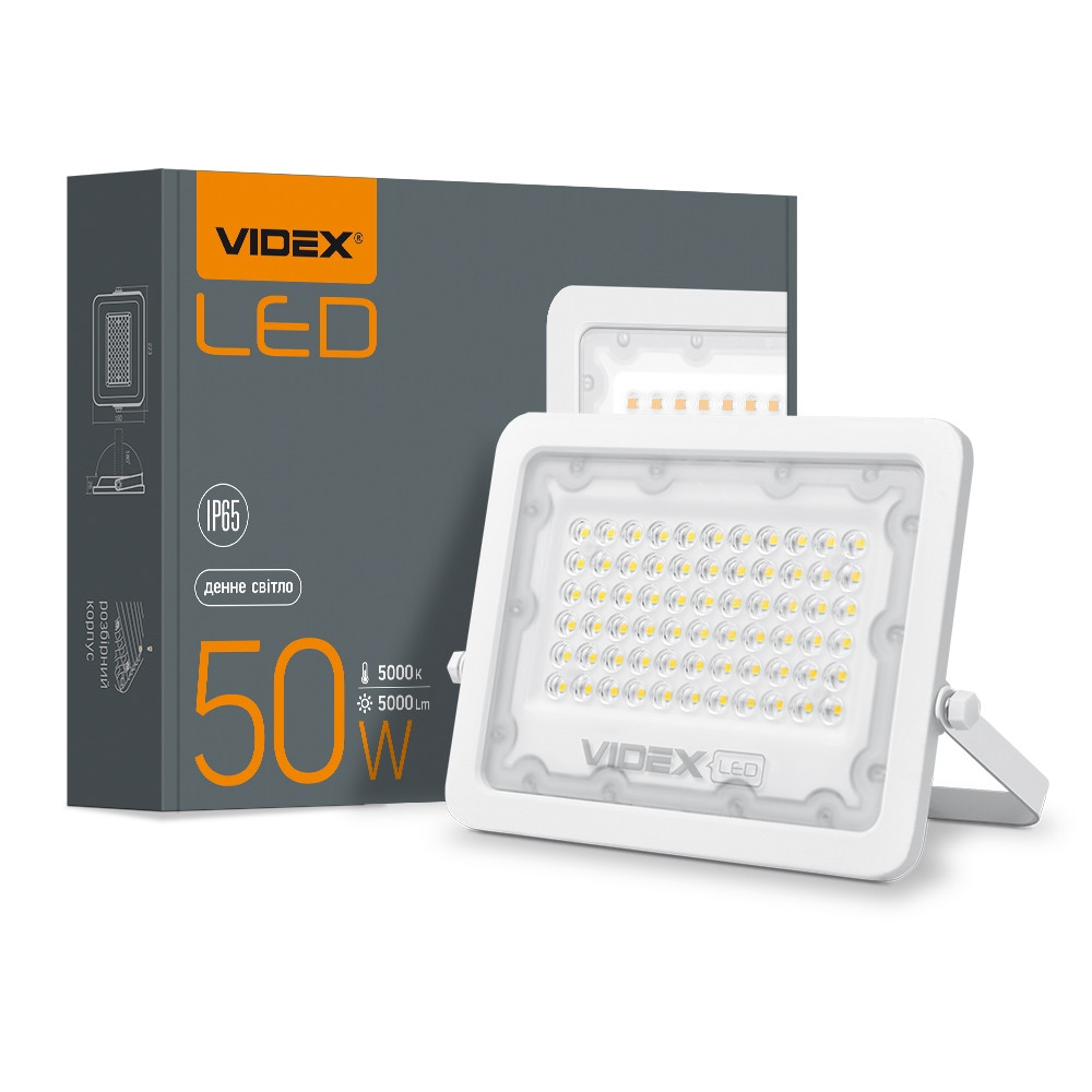 

LED прожектор 50W VIDEX F2e 5000K белого цвета