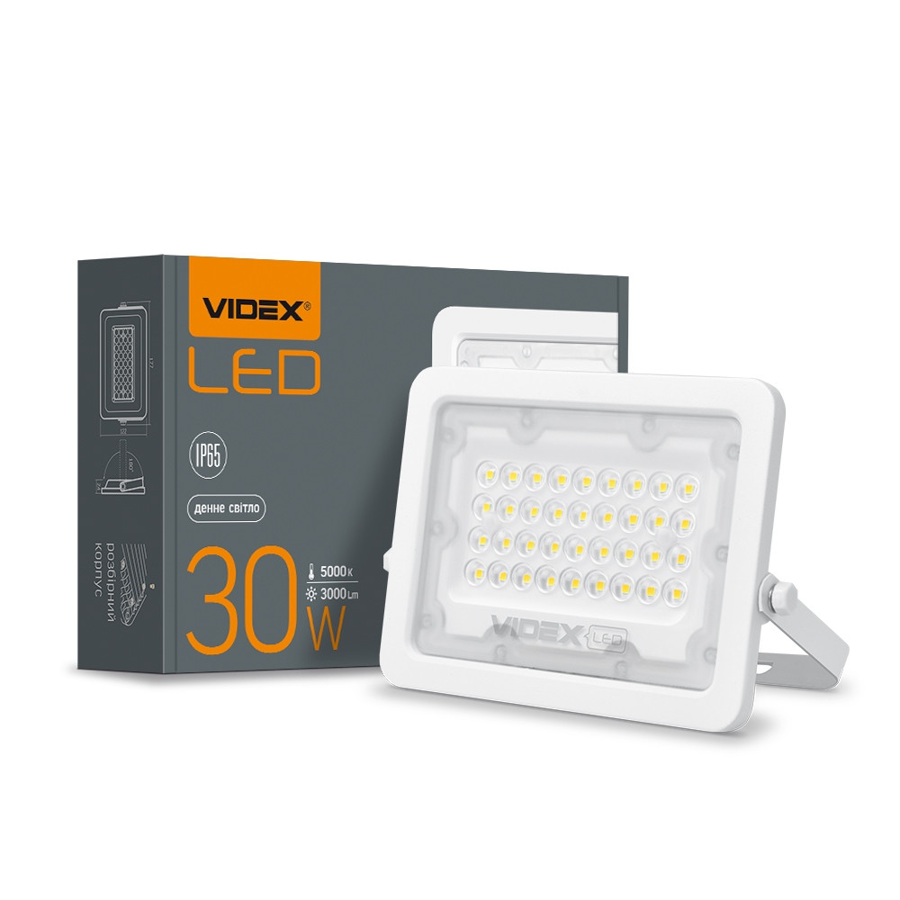 

LED прожектор 30W VIDEX F2e 5000K белого цвета