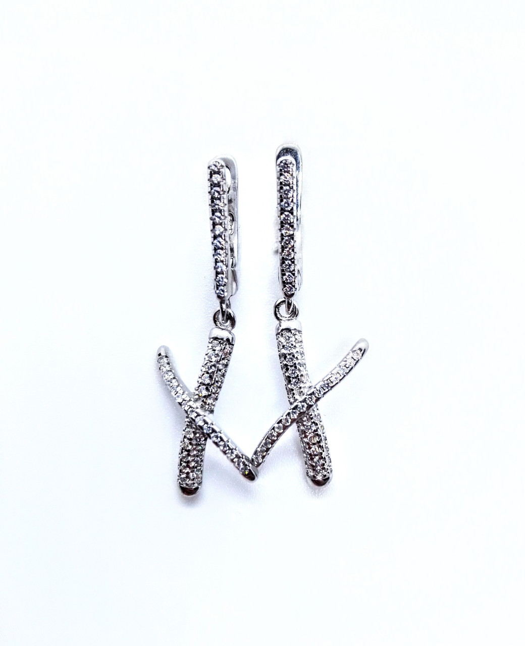 

Серьги крестиками висячие 70364