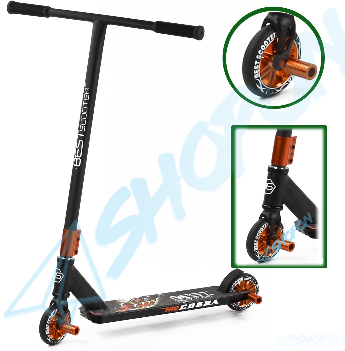 

Самокат трюковый Best Scooter трюковой самокат, для трюков RT-5680 трюковий для трюків, золотой
