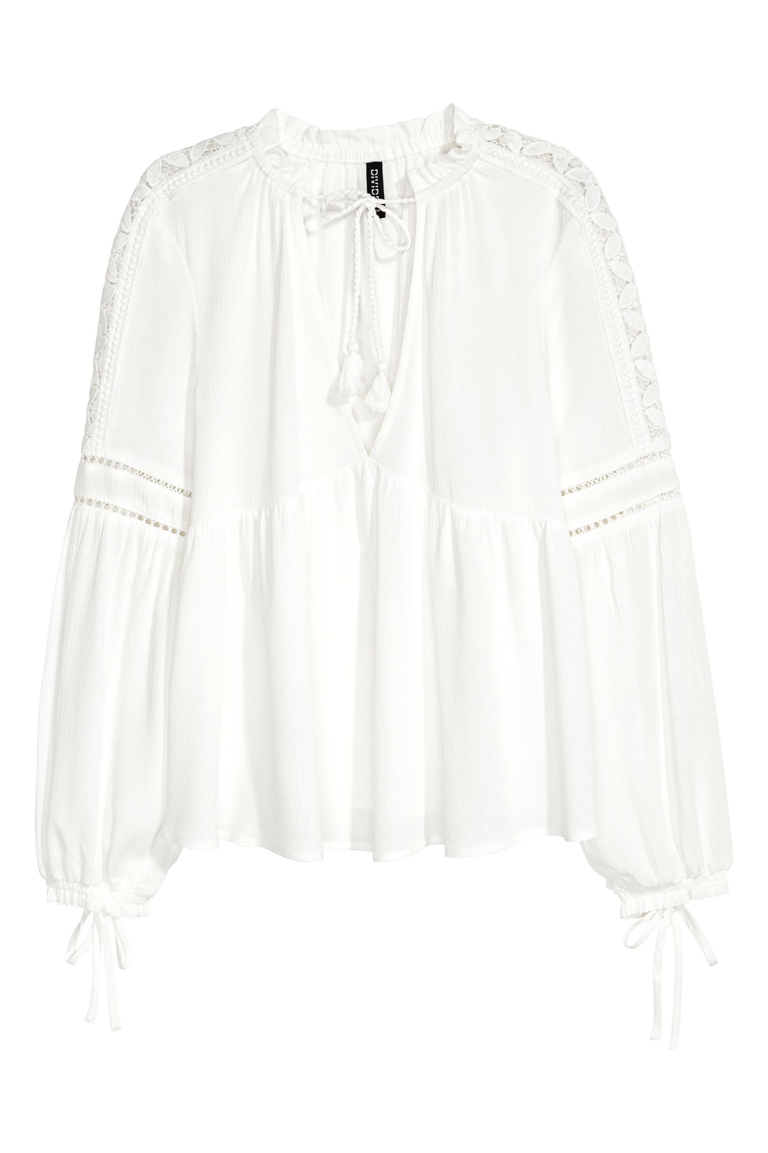 

Блуза H&M 40 белый 25045493616