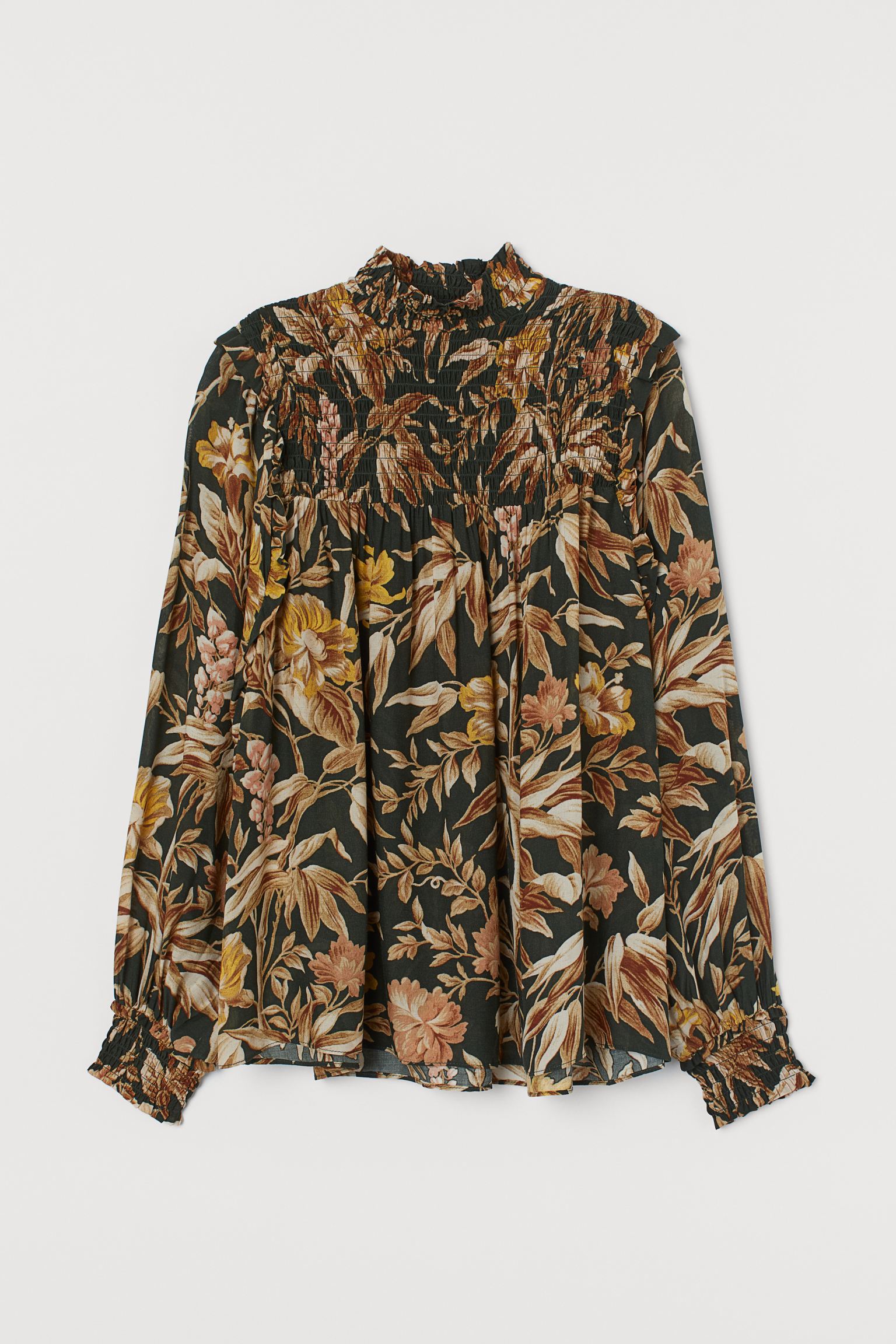 

Блуза H&M  темно зеленый цветы 11037971640, Блуза H&M 42 темно зеленый цветы 11037971640