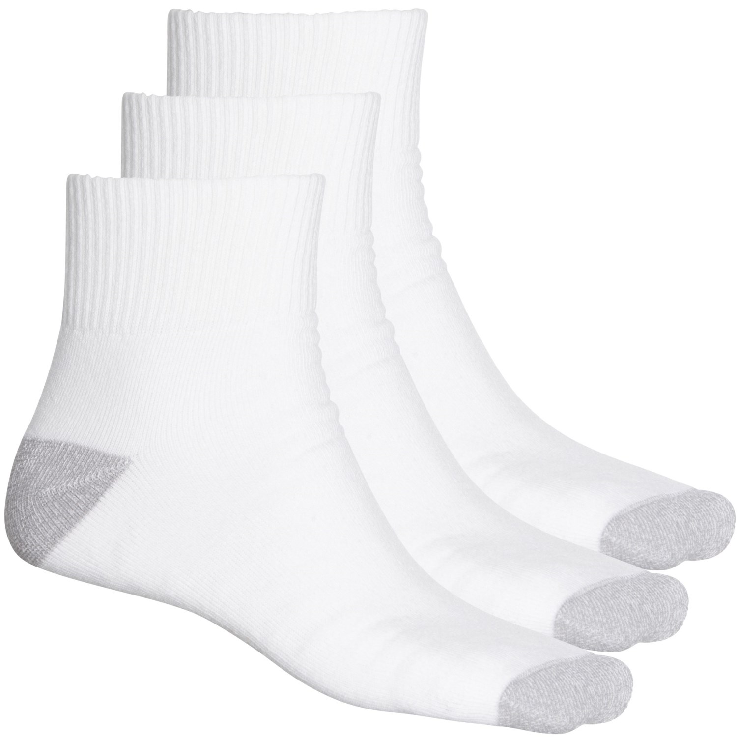 

Носки Wolverine Lightweight Cotton Comfort - 3-Pack, Quarter Crew White, L (48)