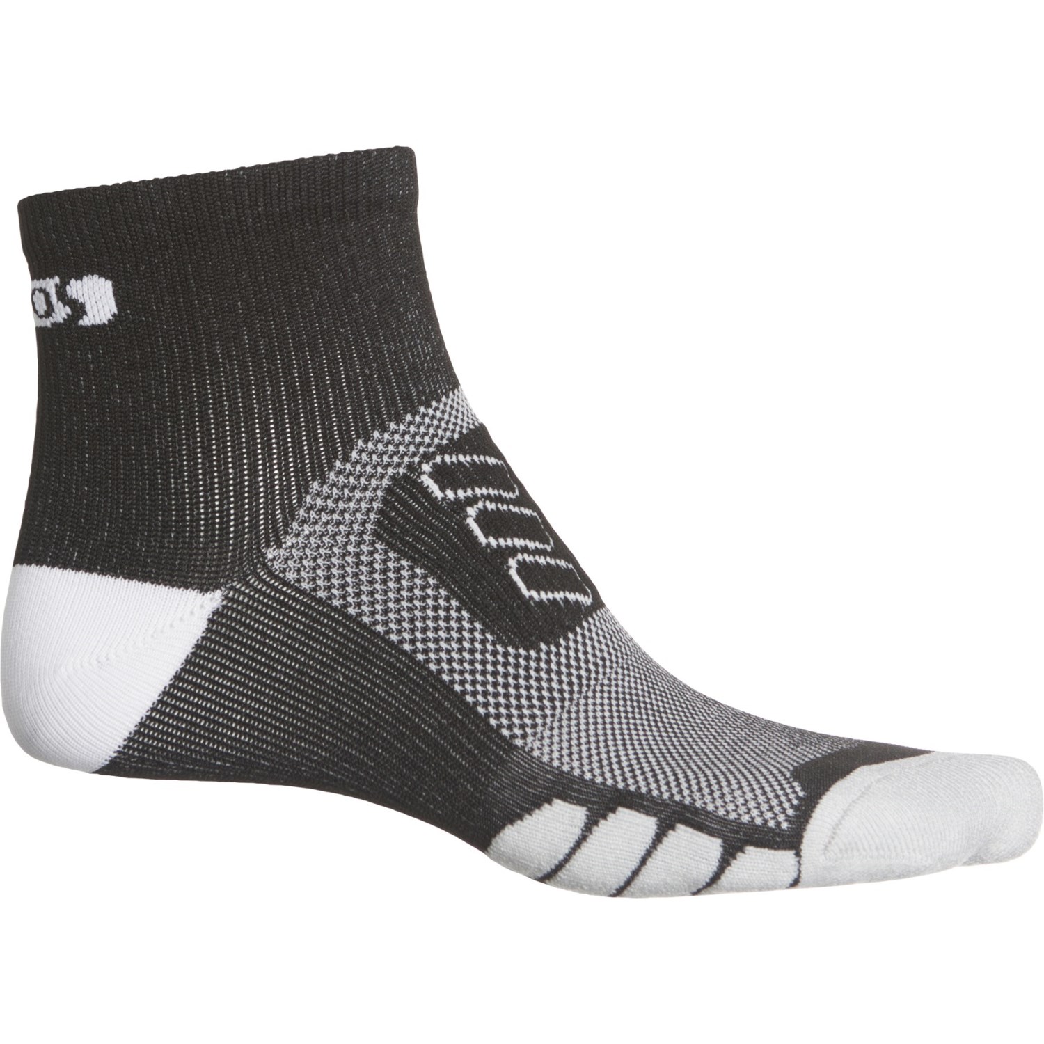 

Носки Eurosock Made in Italy Lightweight SILVER DryStat Cycling - Quarter Crew (For Men and Women) Black/White, M (46)