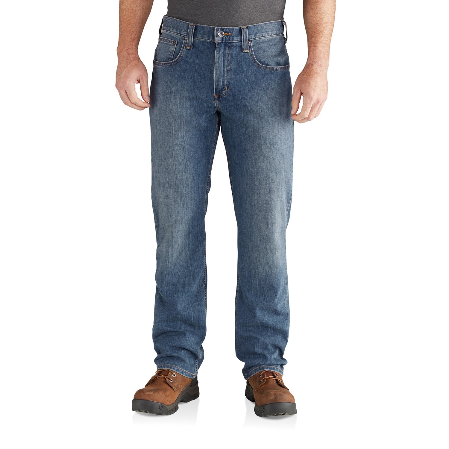 

Джинсы Carhartt 102804 Rugged Flex Relaxed Fit Jeans - Straight Leg, Factory Seconds Coldwater, 32W 32L