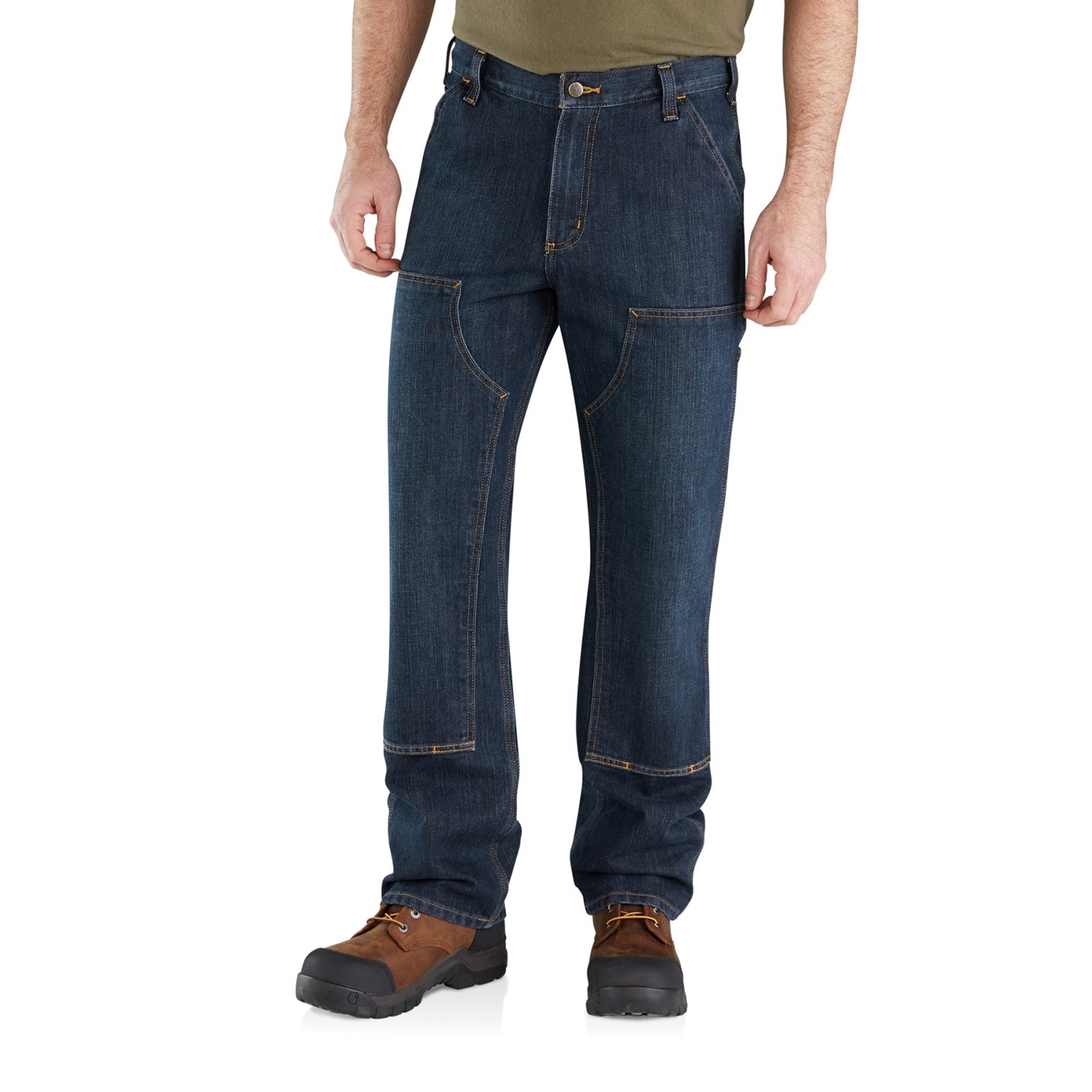 

Джинсы Carhartt 103328 Holter Relaxed Fit Double-Front Dungaree Jeans - Factory Seconds Blue Ridge, 38W 32L