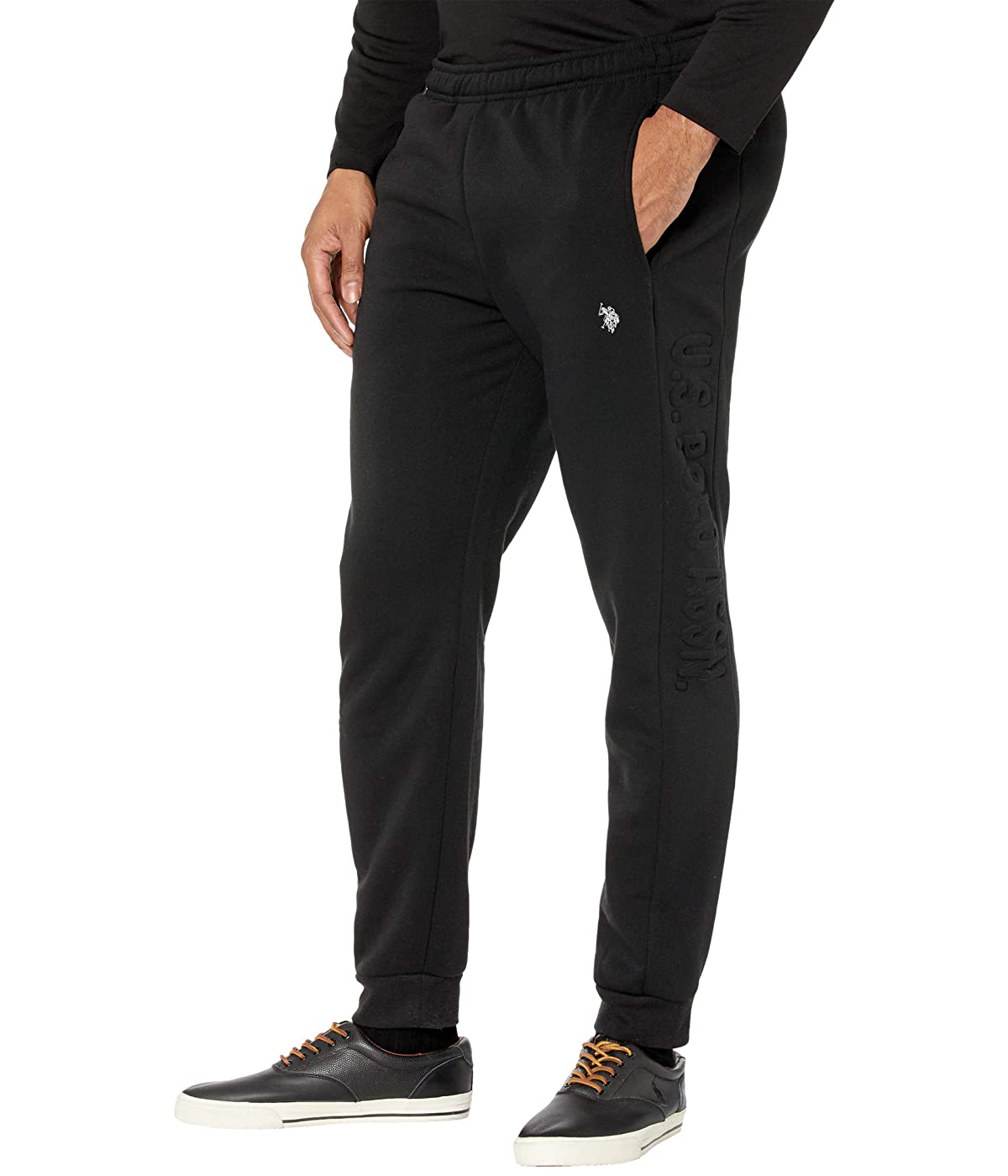 

Брюки спортивные U.S. POLO Embossed Wordmark Joggers Black,  (48, Брюки спортивные U.S. POLO Embossed Wordmark Joggers Black, L (48)