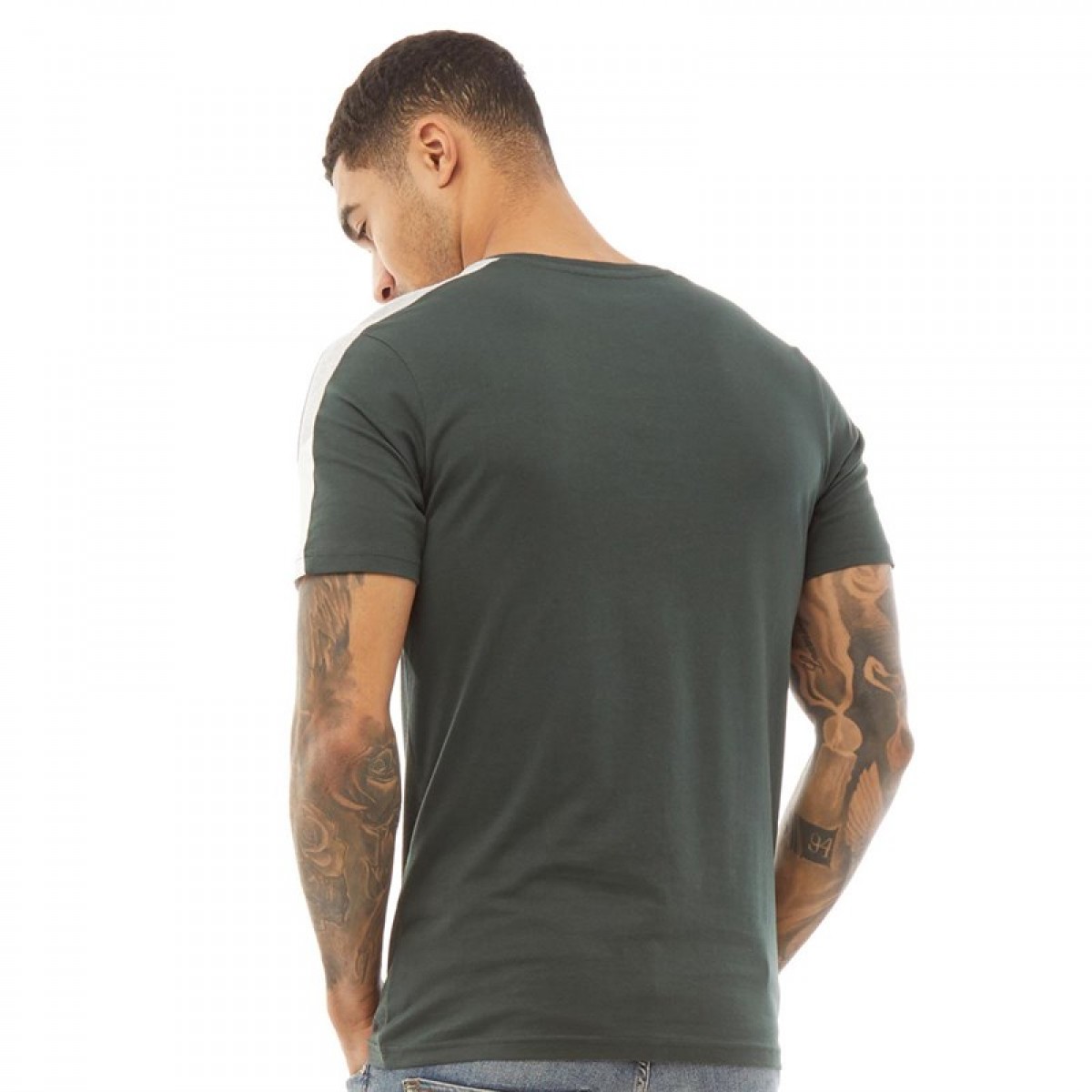 

Футболка JACK AND JONES Jcomyles Neck Darkest Spruce Bottle Green, M (46)