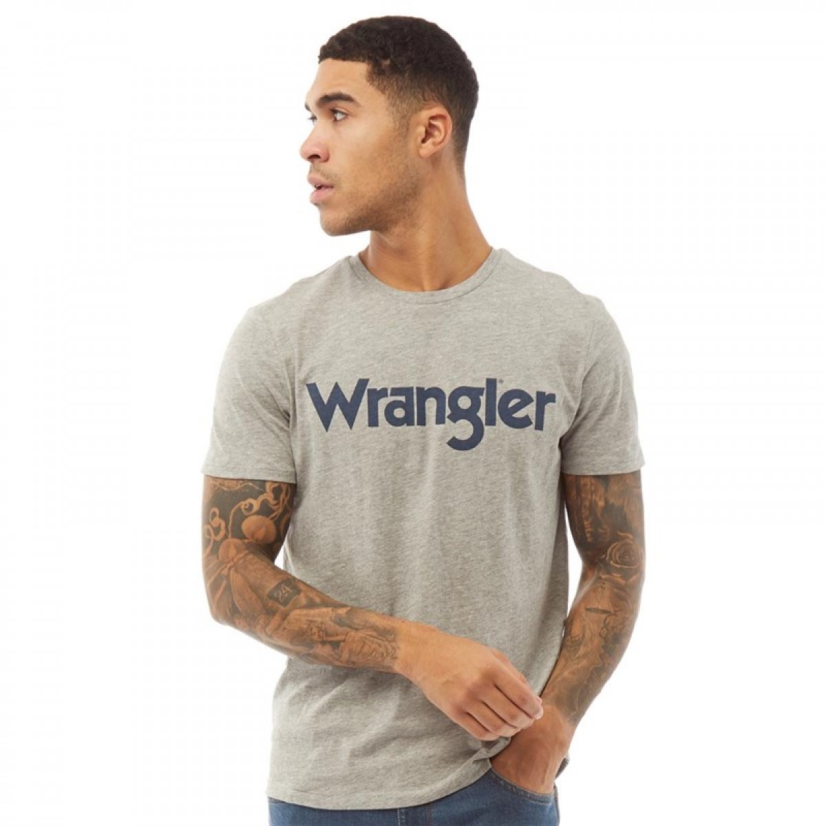 

Футболка Wrangler Logo Grey Melange Grey, S (44)