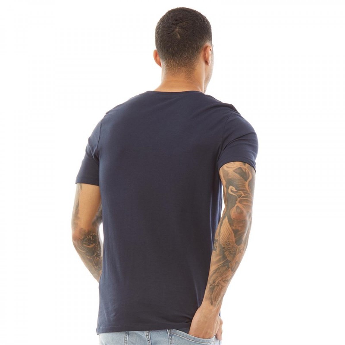 

Футболка JACK AND JONES Jjbrand Neck Navy Blazer Navy, S (44)