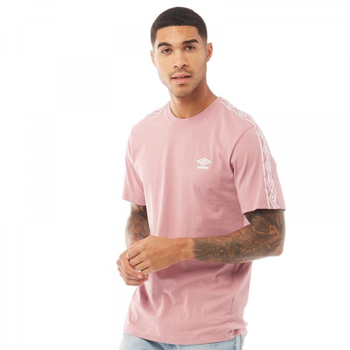 

Футболка Umbro Retro Taped Dusty Pink/White Dusty Pink, S (44)