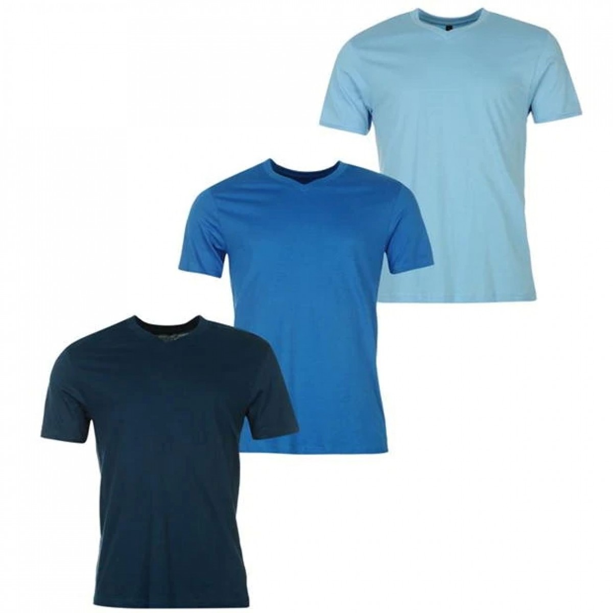 

Футболка Donnay Three Pack V Neck LtBlue/Blue/DkB, XL (50)