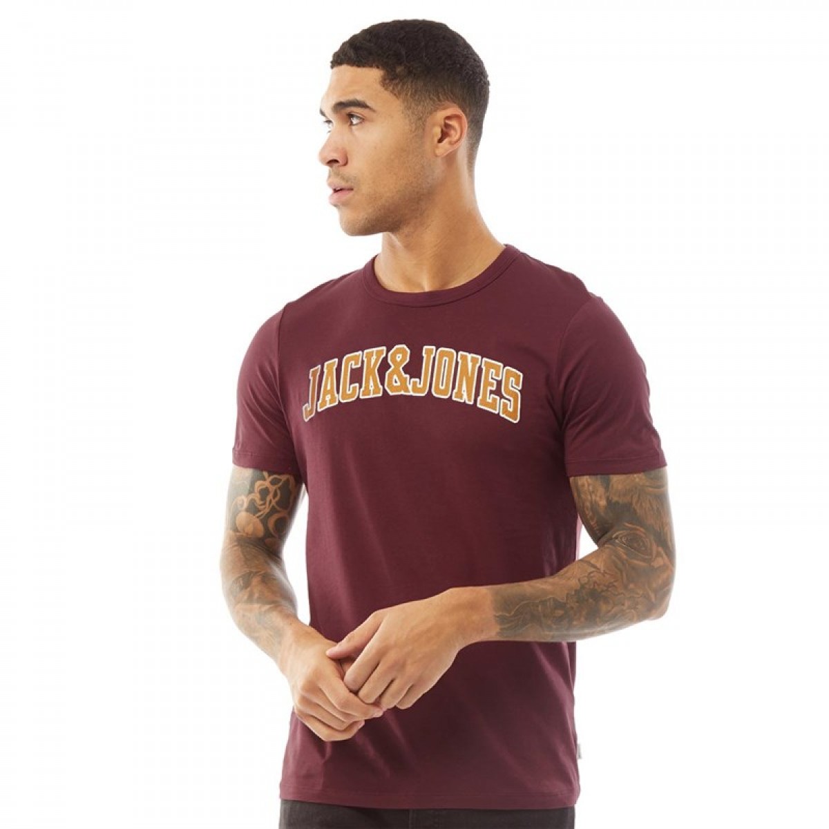 

Футболка JACK AND JONES Jjcrossing Neck Port Royale Burgundy, S (44)