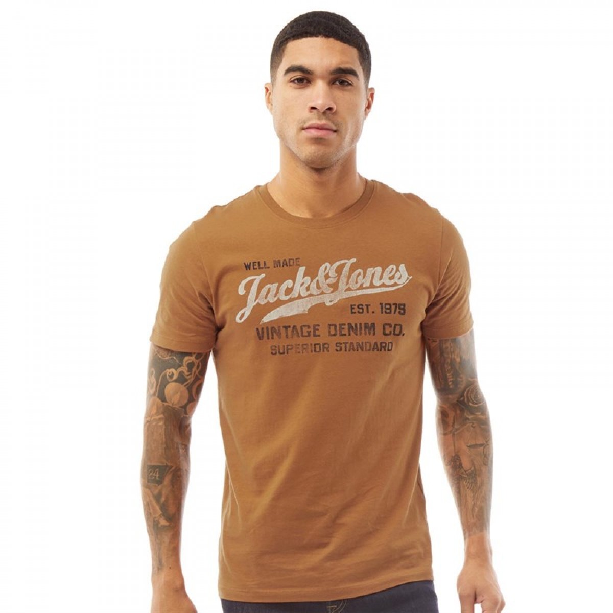 

Футболка JACK AND JONES Blubilly Autumn Neck Leather Brown Burnt Amber, S (44)