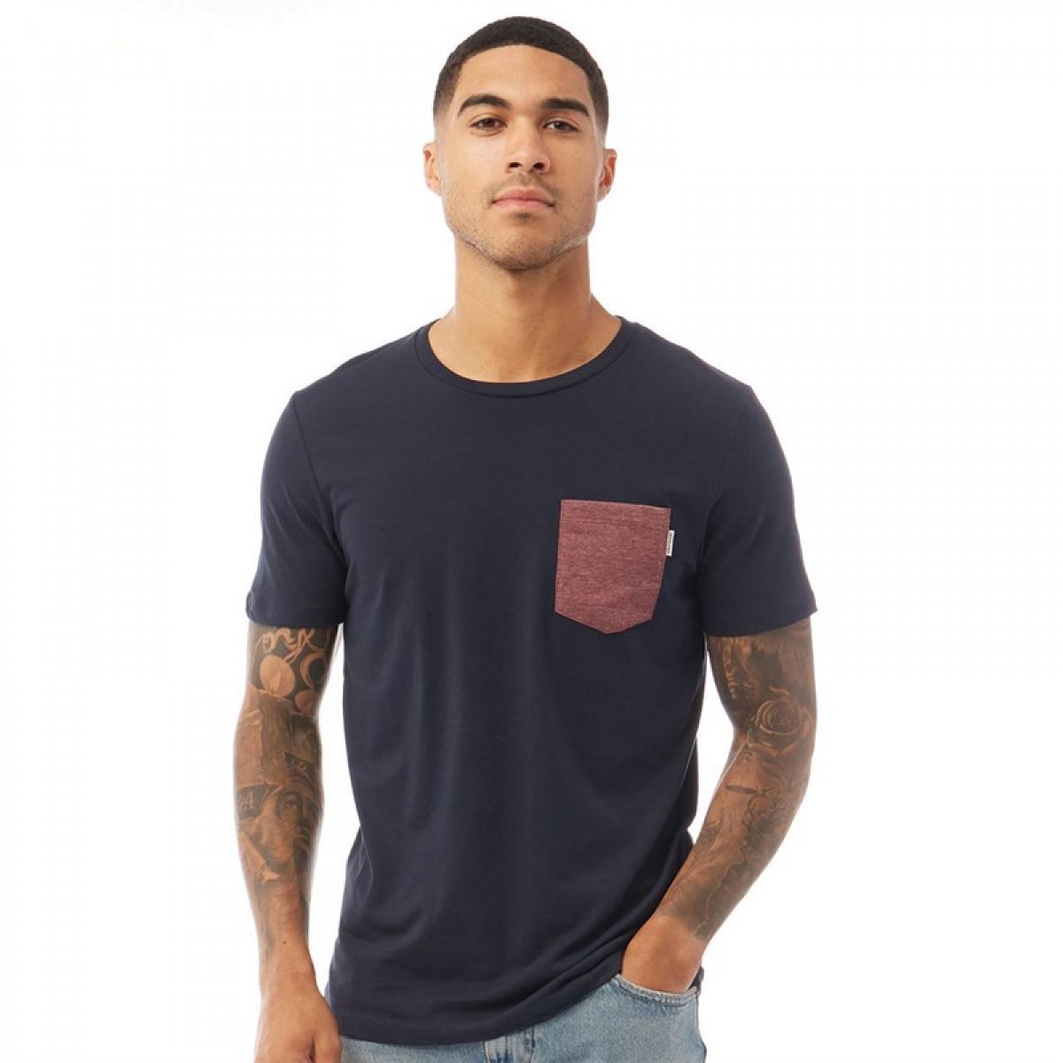 

Футболка JACK AND JONES Boston Neck Sky Captain Navy, S (44)