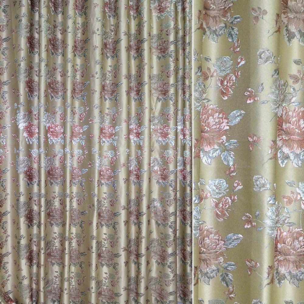 

Атлас жаккард для штор розы бордовые на серо-молочном фоне, ш.280 (31485.001)