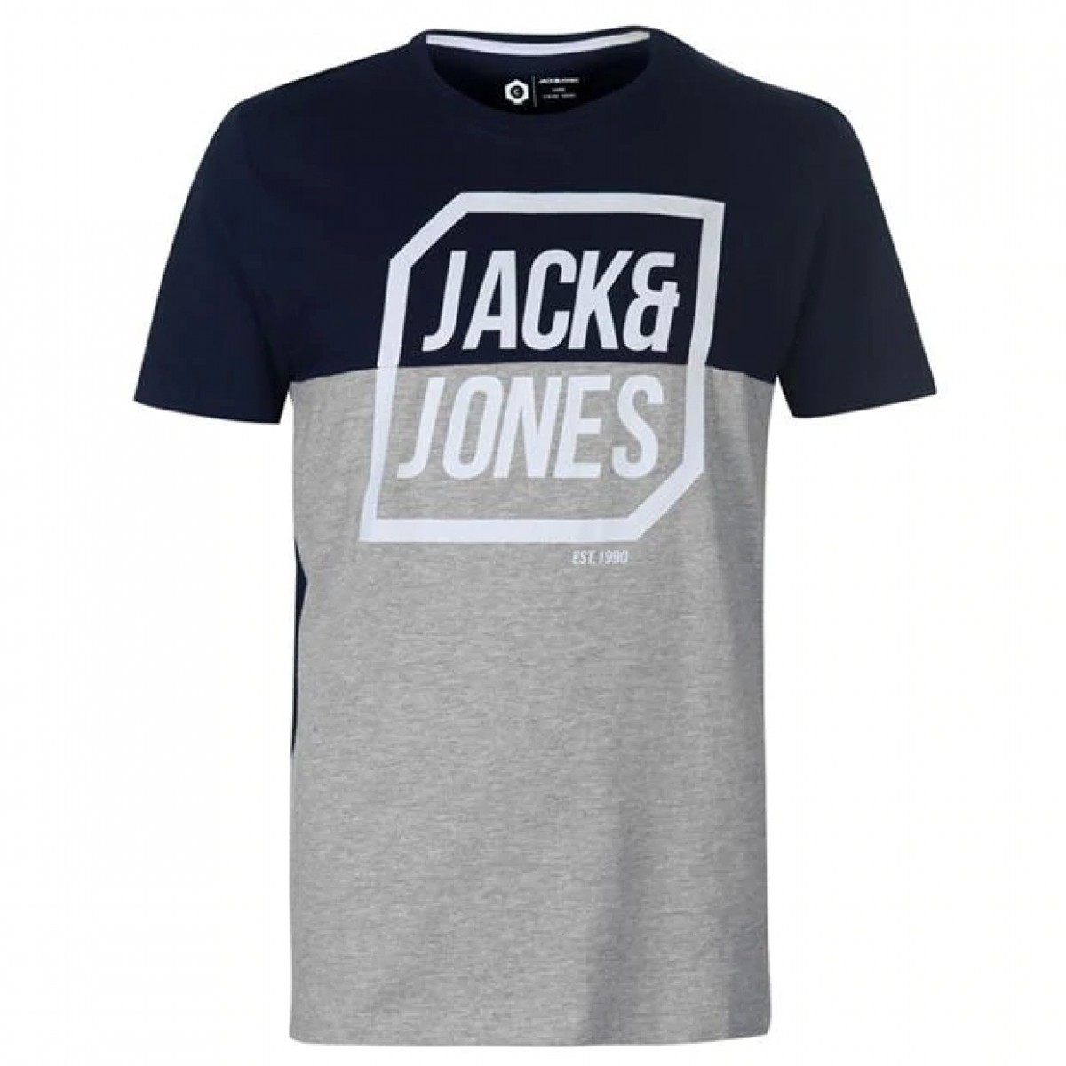 

Футболка Jack and Jones Half Logo Sky Captain/LGM,  (46, Футболка Jack and Jones Half Logo Sky Captain/LGM, M (46)