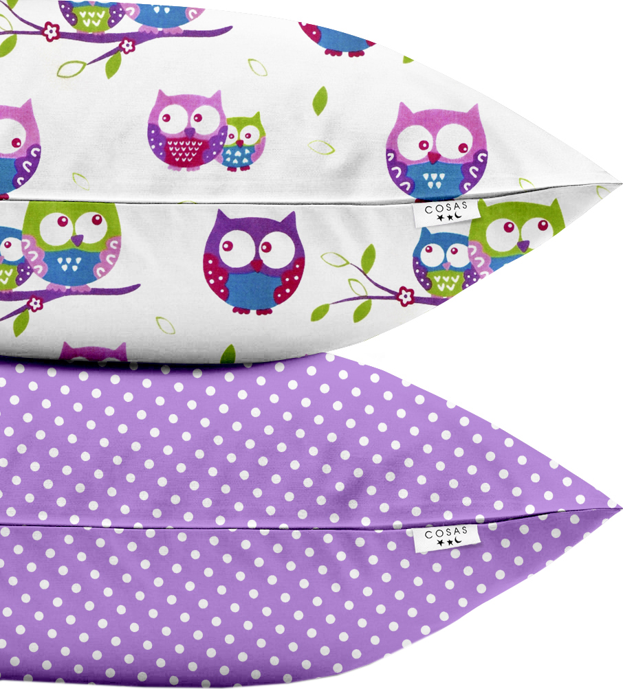 

Набор наволочек Cosas Бязь Set Pillow Owls Dots 40х60 см 2 шт Fio