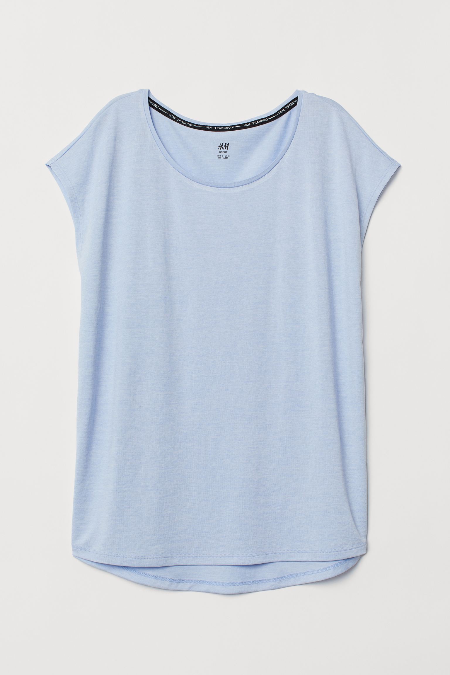 

Спортивная футболка H&M  голубой меланж 17036786969, Спортивная футболка H&M XS голубой меланж 17036786969