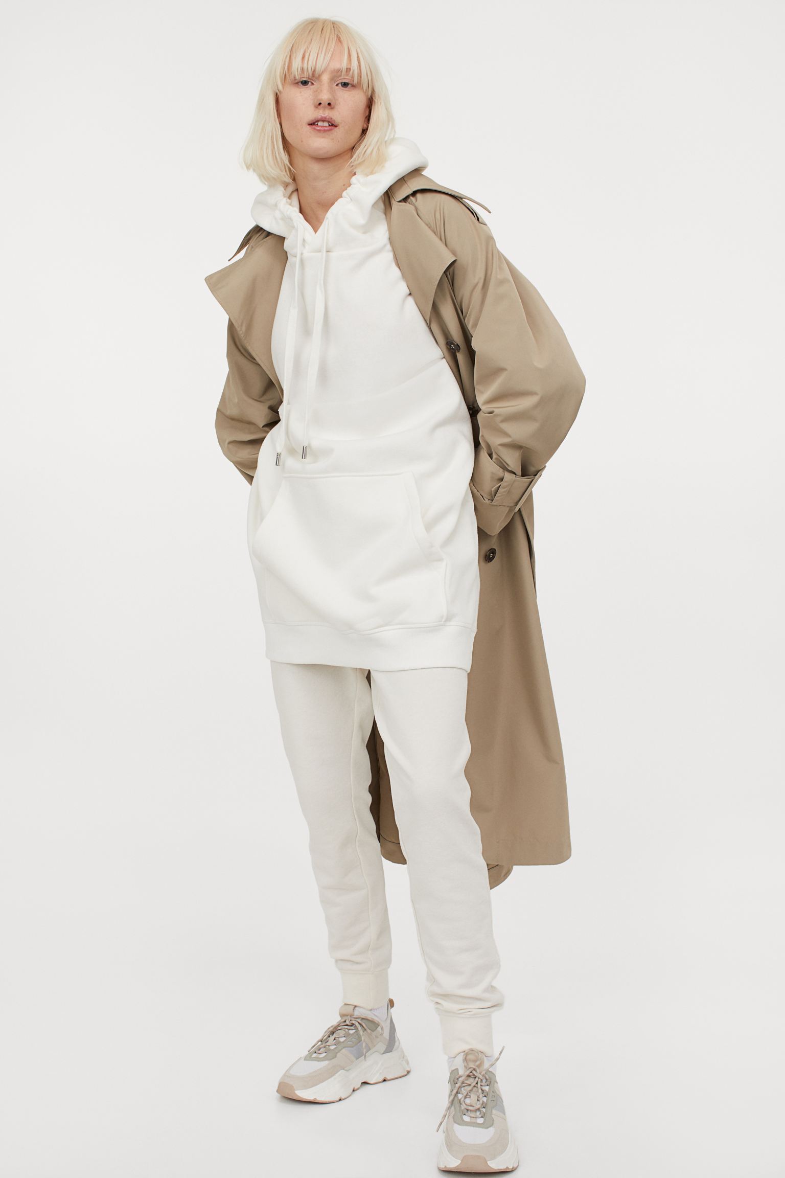 

Худи H&  белый 15039045452, Худи H&M M белый 15039045452