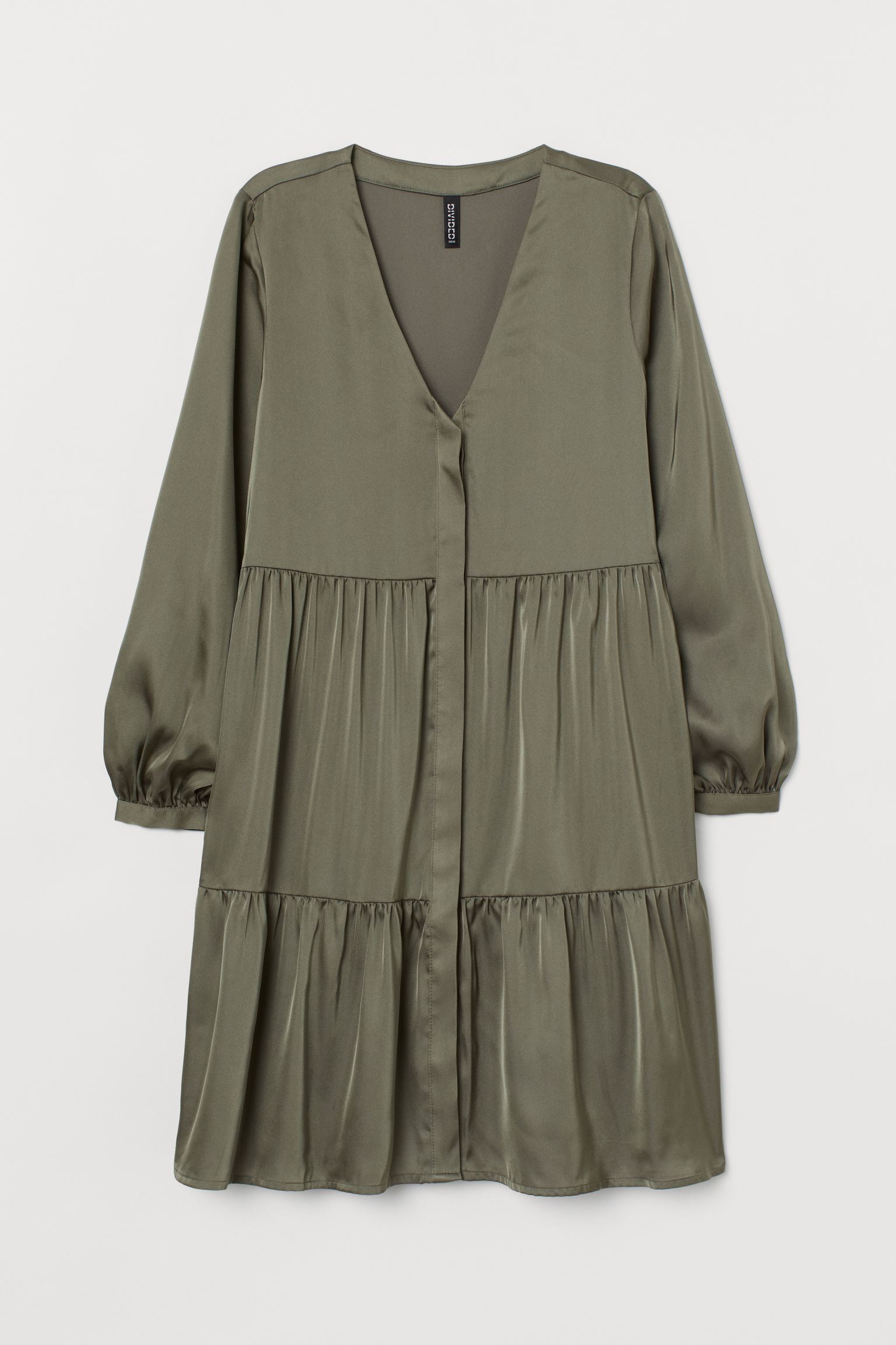 

Платье H&M  зеленый хаки 24039163501, Платье H&M 44 зеленый хаки 24039163501