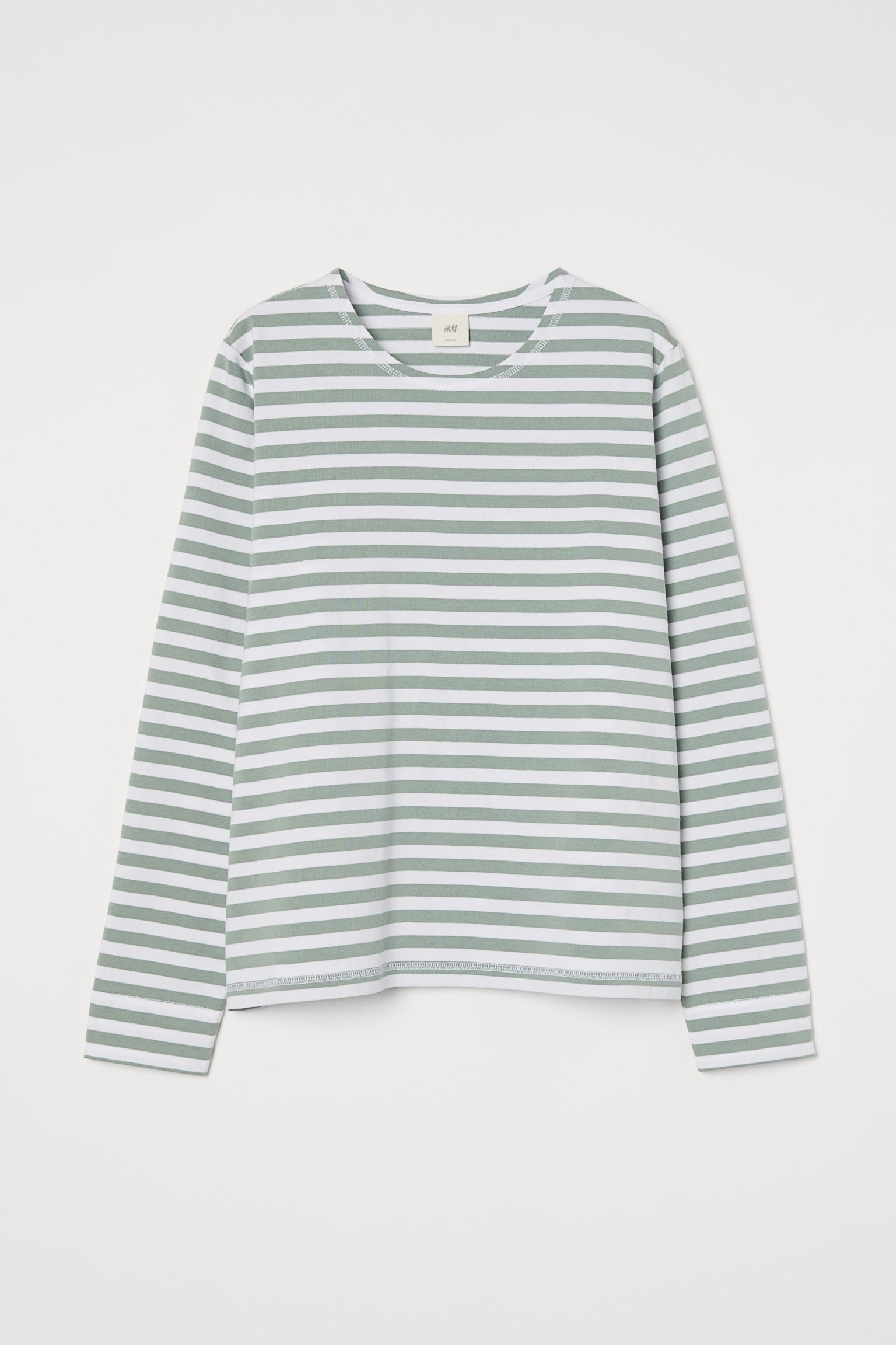 

Лонгслив H&M S бело зеленый полоска 19048694732