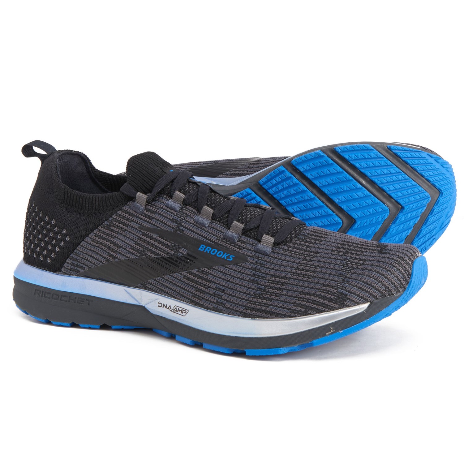 

Кроссовки Brooks Ricochet 2 Running Black/Grey/Blue, 44 (280 мм)